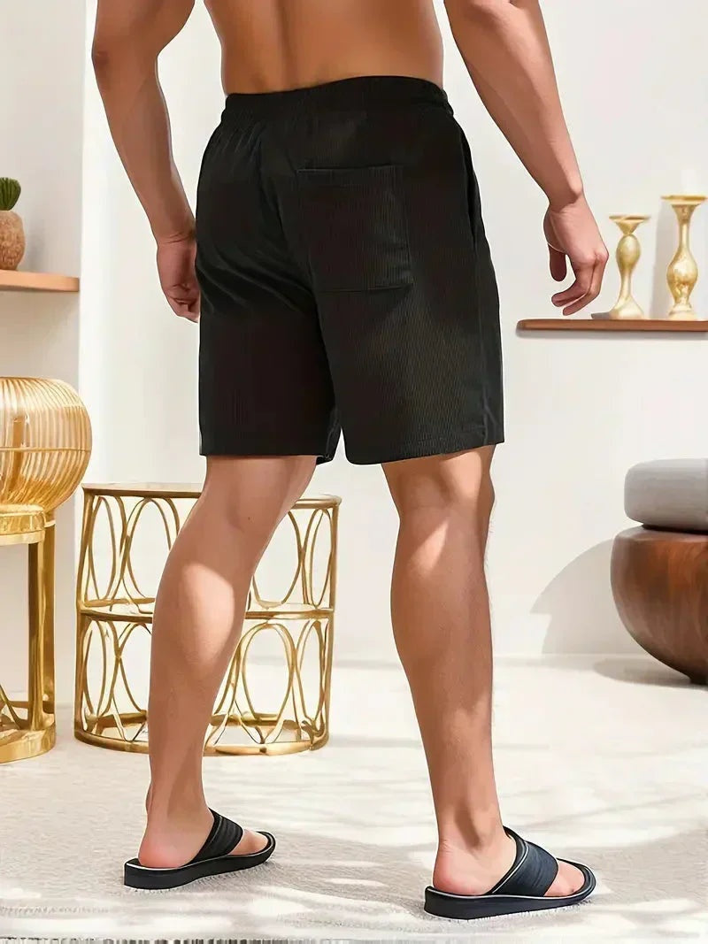 Nuvara | Unai | Pantalón Corto de Pana Hombre Cintura Elástica
