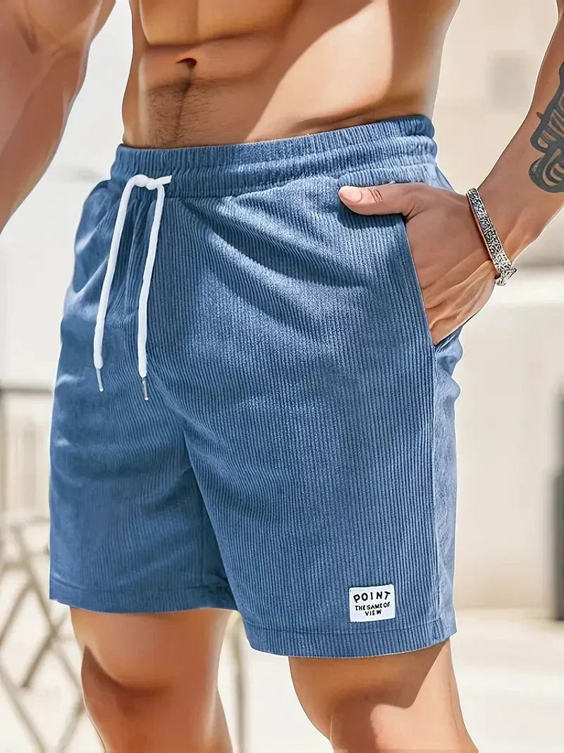 Nuvara | Unai | Pantalón Corto de Pana Hombre Cintura Elástica