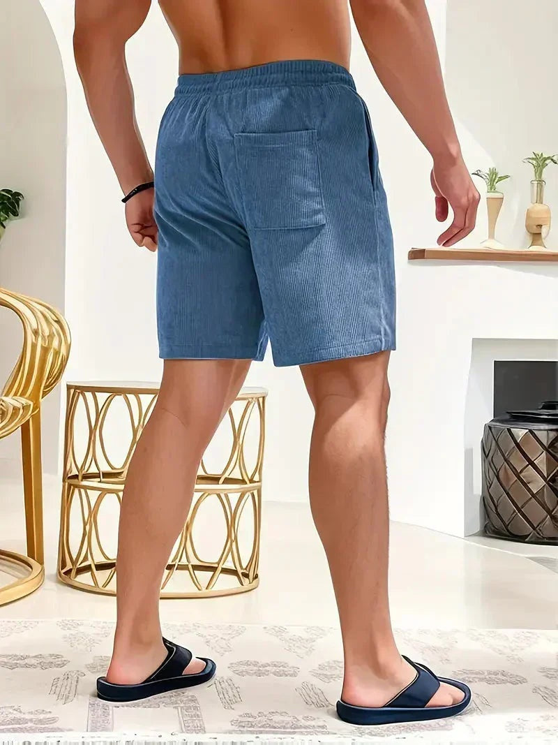 Nuvara | Unai | Pantalón Corto de Pana Hombre Cintura Elástica