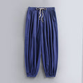 Nuvara | Unai | Pantalón de Lino Jogger Hombre Cintura Elástica Tobillo Fruncido