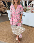 Nuvara | Leticia | Vestido Largo de Verano Boho Estampado Mujer