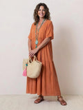 Nuvara | Esperanza | Vestido Largo de Fiesta Mujer Escote V Volantes