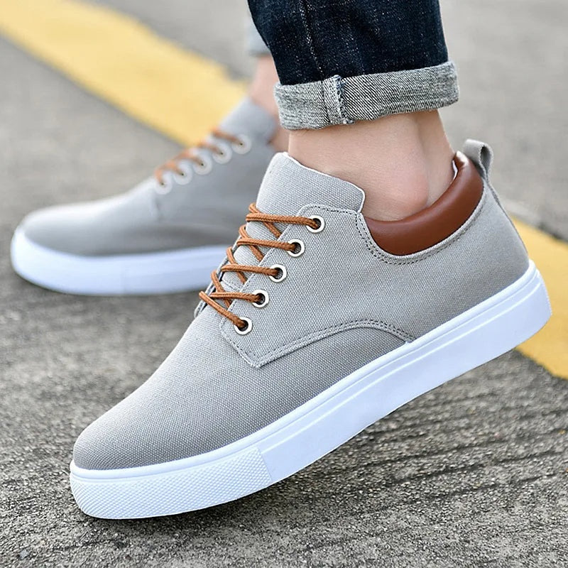 Andrés | Zapatillas de Lona Casual Hombre Cordones Contraste