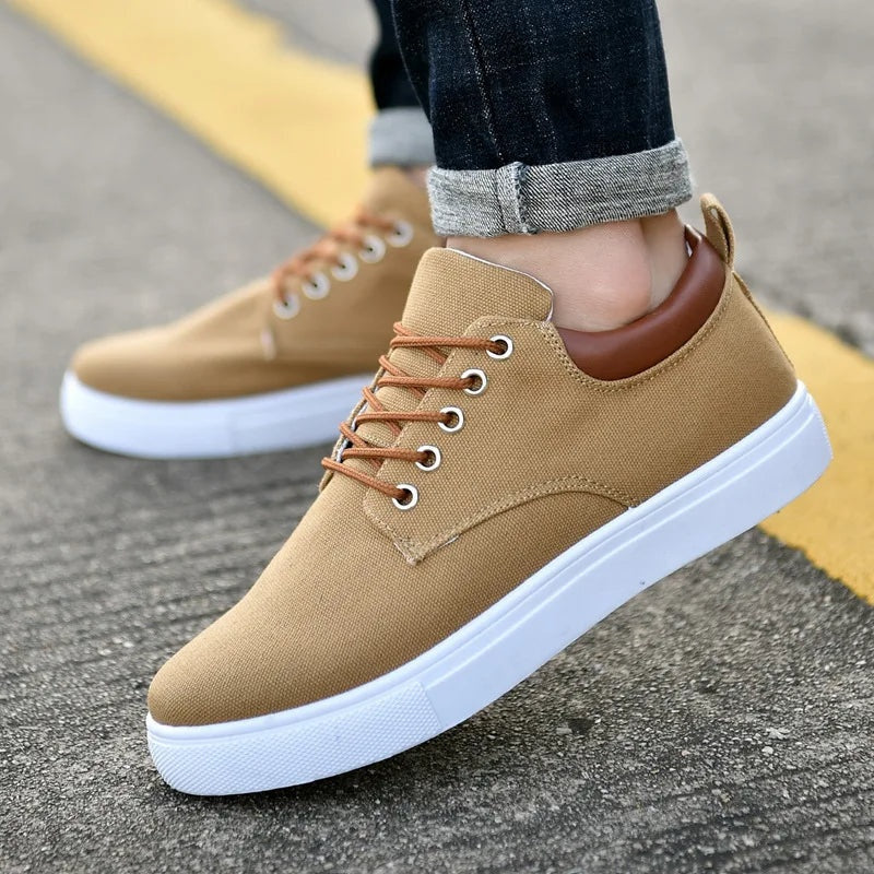 Andrés | Zapatillas de Lona Casual Hombre Cordones Contraste