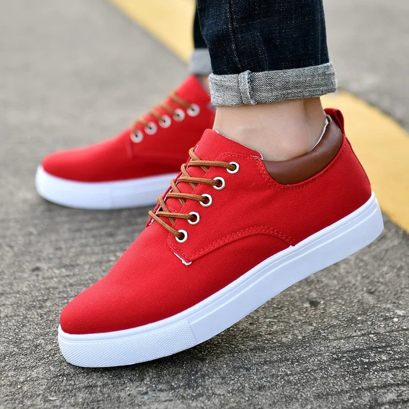 Andrés | Zapatillas de Lona Casual Hombre Cordones Contraste