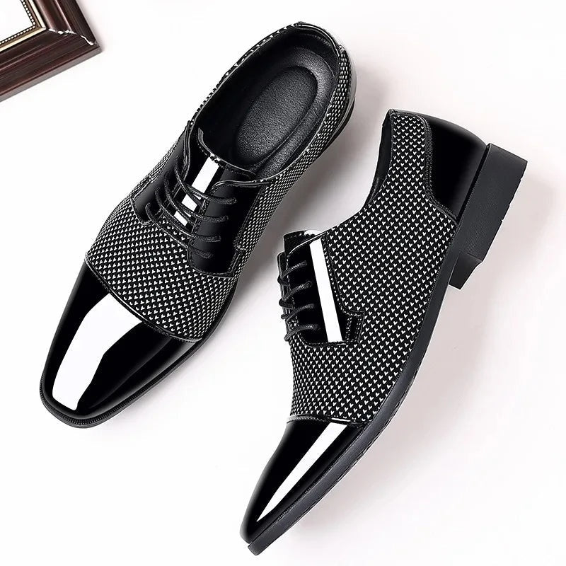 Cristóbal | Zapatos Oxford Hombre Textura Geométrica Cordones
