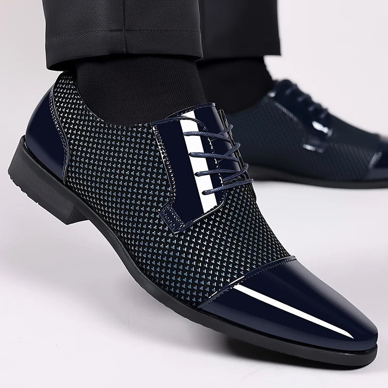 Cristóbal | Zapatos Oxford Hombre Textura Geométrica Cordones