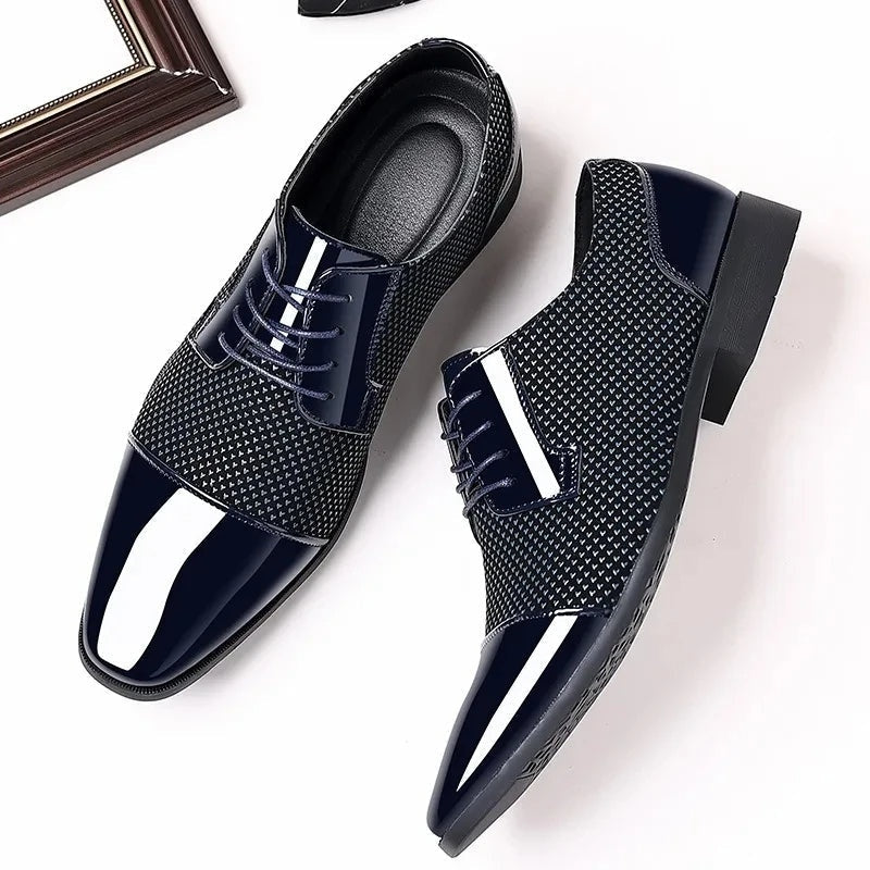 Cristóbal | Zapatos Oxford Hombre Textura Geométrica Cordones