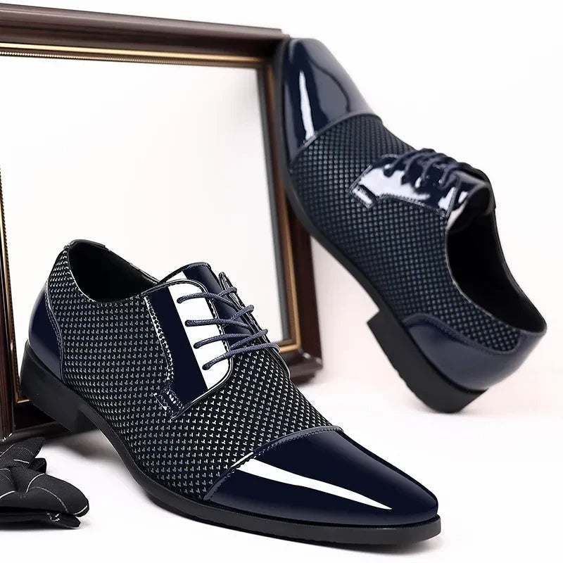 Cristóbal | Zapatos Oxford Hombre Textura Geométrica Cordones